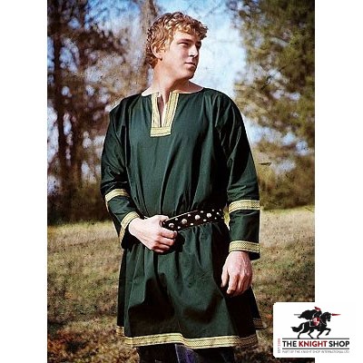 Viking Tunic with Trim – Green | Buy Period Clothing for Sale from our ...