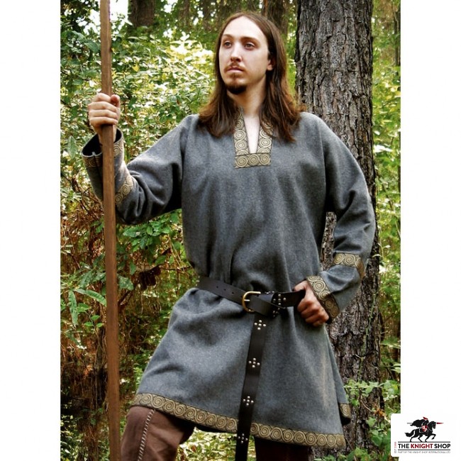 Woollen Viking Tunic - Grey | Buy Viking Clothing from our UK Shop