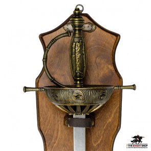 Spanish Cup Hilt Rapier with Display Plaque 