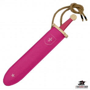 Kid's Wooden Pink Sword with Scabbard