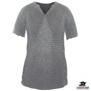 Chainmail Haubergeon - Wedge Riveted - Flat Ring - 50" Chest