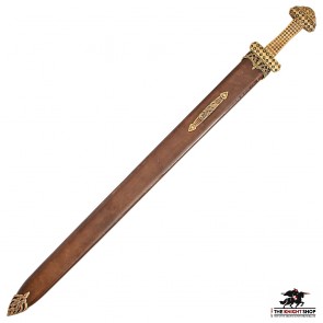 Peterson Type D Bronze Hilt Viking Sword - Damascus Steel