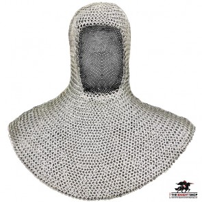 Chainmail Coif - Butted - Zinc Plated