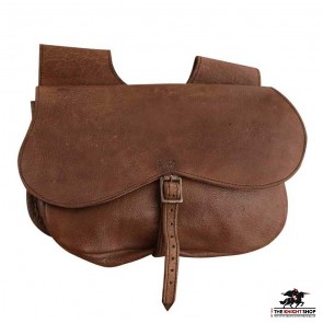 Medieval Buckled Leather Belt Bag