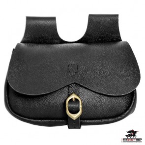 Medieval Leather Belt Pouch (Bag) - Large