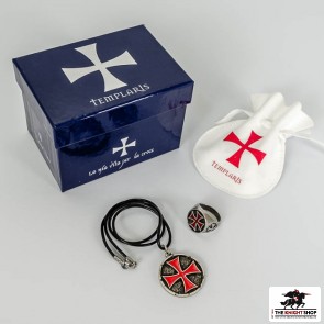 Templar Red Cross Gift Set - 2 Piece Pewter