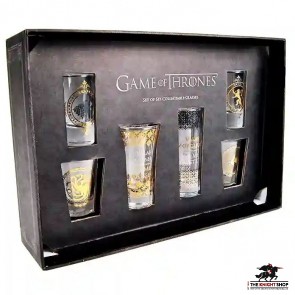Game of Thrones Shot Glass Set (Black and Gold Premium)