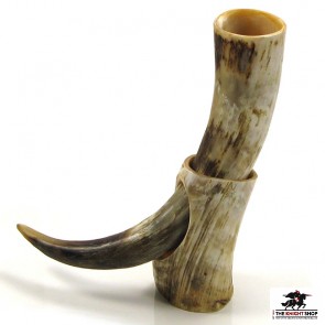 Drinking Horn on Horn Stand