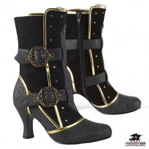 Women's Black Pirate Ankle Boots