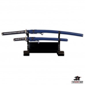 Double Sword Display Stand - Black Lacquer