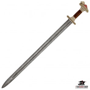 Grave 32 Vendel Chieftain’s Sword - Tin Plated - Damascus Steel 