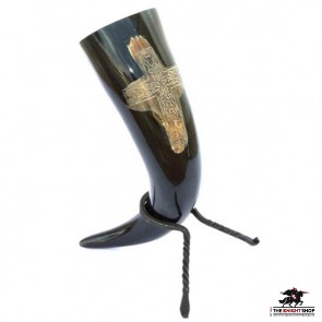 Celtic Cross Drinking Horn with Holster