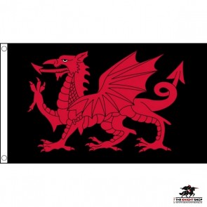 Welsh Dragon Black Flag