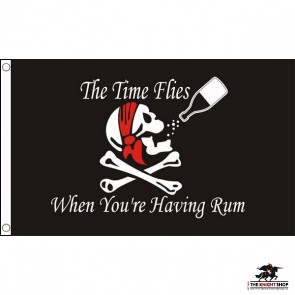 Time Flies When You're Having Rum - Pirate Flag