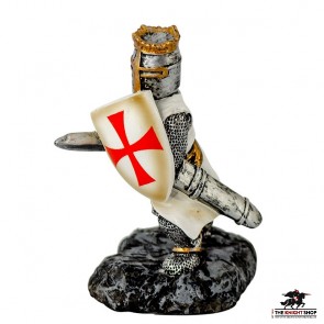 Templar Knight with Sword Figurine - 9cm