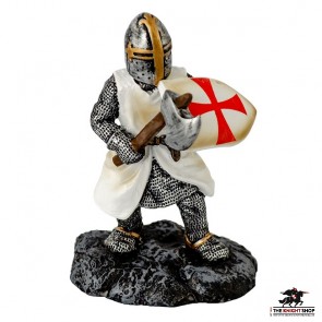 Templar Knight with Axe Figurine - 9cm