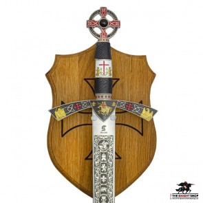 Oak Sword Mount Set - Templar Cross