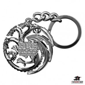 Game of Thrones Targaryen Sigil Keychain - Gun Metal 
